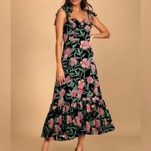 Lulus Velvet Burnout Maxi Size Large